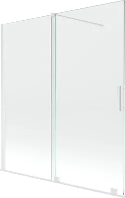 Immagine prodotto di Mexen Velar paratia per vasca da bagno a 2 ante scorrevoli 150 x 150 cm, trasparente, bianco - 896-150-000-01-20