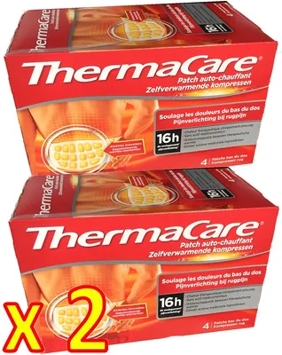 Produktbild von ThermaCare Rücken S-XL im 2 x Viererpack - 8 Wärmeumschläge