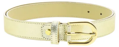 Image de FASHIONGEN - Ceinture pour femmes en cuir italien, modèle LUNA, couleur or, largeur 80 mm