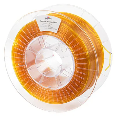 Obrázek produktu pro 3D filament Spectrum, Premium PET-G, 1,75 mm, 1000 g, 80049, transparentní žlutý