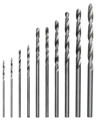 Spiralbohrer-Set 10-teilig, 0,8-3,0 mm, für Holz und Metall
