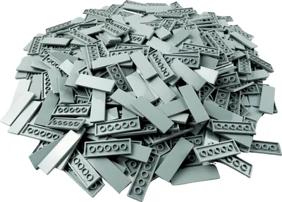 A pile of light gray LEGO tiles.