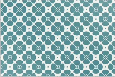 Produktbild von Florales Kachelmuster – Vinylteppich – 150x225 cm – Outdoor Teppich – Terrasse – Wetterfest – Modern