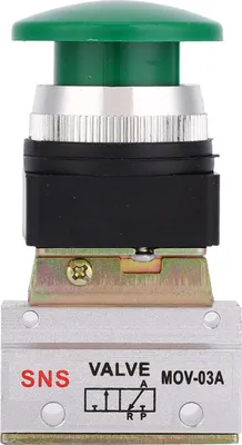 Image de bouton-poussoir G1/8 à 2 positions et 3 voies pour vanne mécanique pneumatique MOV-03A