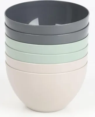 Produktbild von Mehrweg-Schale 6er Set Ø14cm Kunststoff | Wiederverwendbare Schüsseln für Haushalt, Camping & Picknick | Spülmaschinengeeignet & robust
