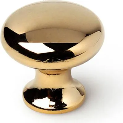 Obrázek produktu pro Blistry se 4 kulatými nábytkovými knoflíky zamak zlaté barvy mod.760 ø25mm rei