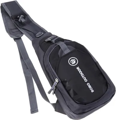 Productafbeelding van Borstzak Crossbody - Schoudertas Portemonnee - Dagelijks Gebruik - Verstelbare Riem - 19 x 19 x 1 cm - Zwart