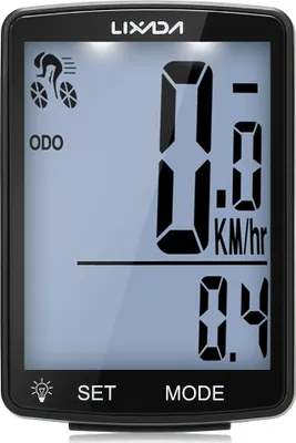 Produktbild von Lixada Fahrradcomputer Drahtloser LCD-Bildschirm Fahrrad Regendichter Tachometer Kilometerzähler 2,8 Zoll Wasserdicht Temperatur, Stoppuhr