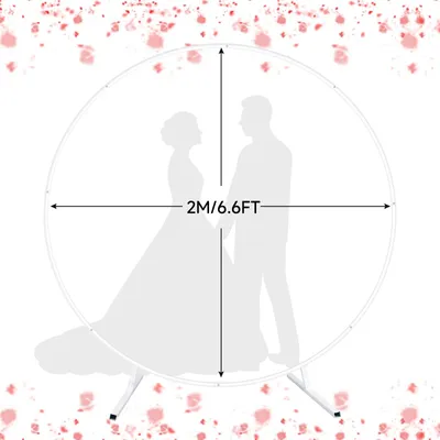 Produktbild von Ballon- und Blumenbogen Ständer - Metall Hintergrundbogen - 2,1 x 2,4 m - Wiederverwendbar - Für Hochzeit Geburtstag Party Deko - Weiß