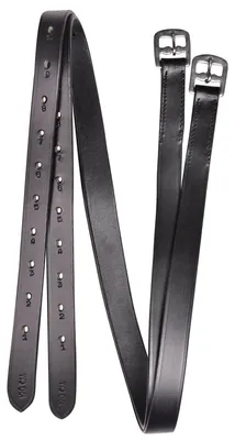 Zdjęcie produktu dla Strzemiona skórzane "Star" wykonane z wysokiej jakości skóry Waldhausen w kolorze czarnym 140cm/2,5cm
