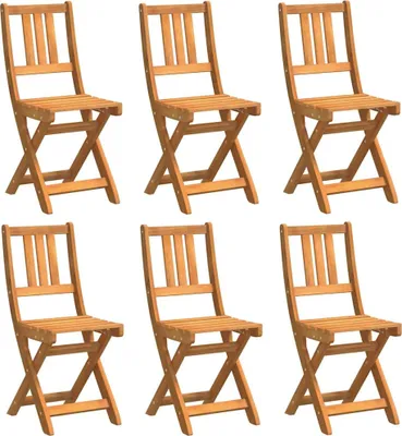 Image de vidaXL Chaise de jardin 6 pcs Marron 36 x 46 x 86cm Bois massif Acacia