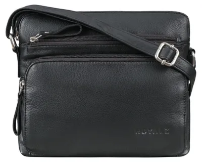 Produktbild von ROYALZ "North Carolina" Vintage Leder Handtasche Damen Echtleder - stilvolle Ledertasche zum Umhängen - elegante Schultertasche mit Platz für Smartphone Geldbörse und mehr