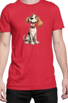 Immagine prodotto di Maglietta da uomo Funny Dogs Breeds Beagle Dog Breed 010, Man S , Rouge