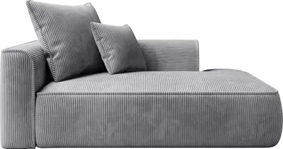 Produktbild von Rechte Chaiselongue aus hellgrauem Kord - PINETA