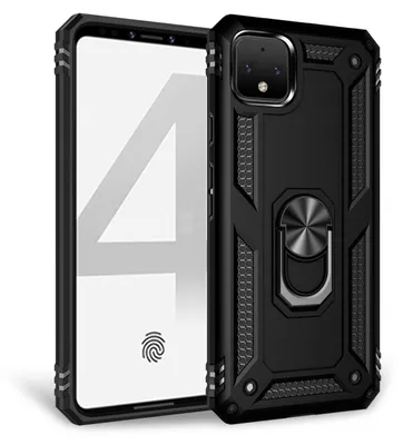 Obrázok produktu pre NALIA Krúžkové puzdro na mobilný telefón pre Google Pixel 4 XL, puzdro na magnetický držiak čierne