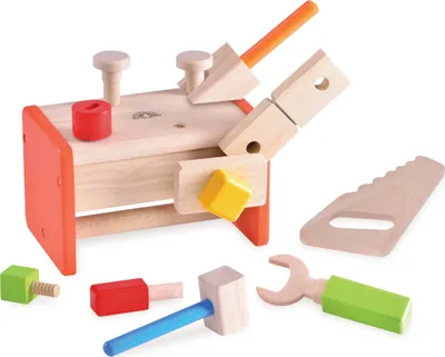 Produktbild von Wonderworld 2-in-1 Kleiner Werkzeugkasten Holz HOUT192433