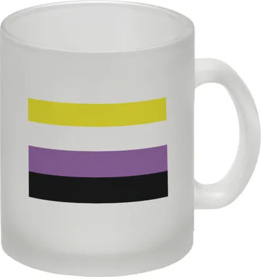Produktbild von Non binary Flagge Gleichberechtigung Glas Tasse