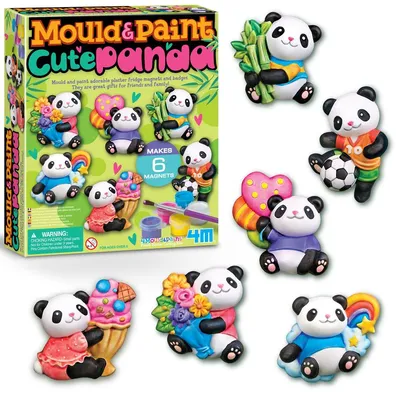 Produktbild von 4M Gießen und Bemalen Spielzeug Panda Bastelset kreativ