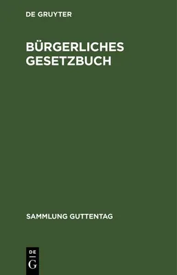 Produktbild von Bürgerliches Gesetzbuch