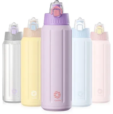 Image de Bouteille de 600 ml avec couvercle filtrant, sans BPA, pour le sport et le fitness