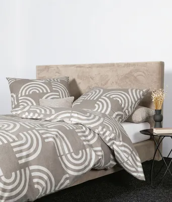 Produktbild von Janine Bettwäsche DAVOS Biber BL 135x200 cm braun Bettbezug Bettzeug