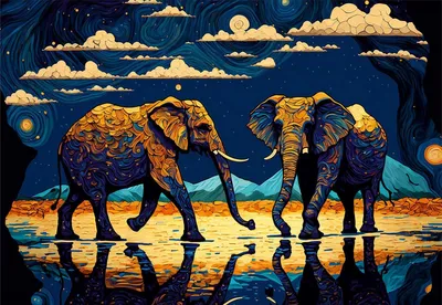 Image de Puzzle Roovi « Éléphants colorés » - 1 000 pièces - Carton - Adultes