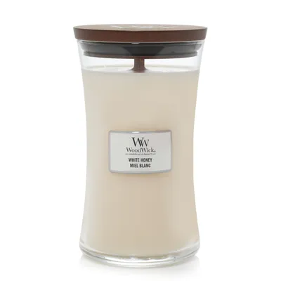 Obrázek produktu pro Vonná svíčka WoodWick Large White Honey - 18 cm / ø 10 cm