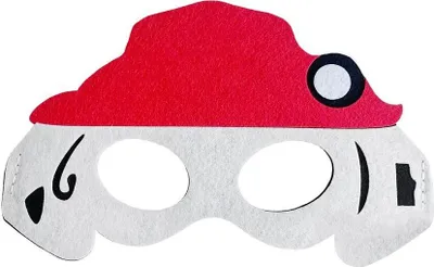 Image de Masque de chien pompier rouge