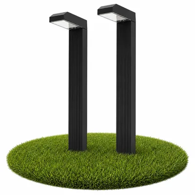 Produktbild von MasterLED Solar-Pollerleuchte Slim 3CCT 25lm IP54 53cm Schwarz Lichtsensor 2er- Set