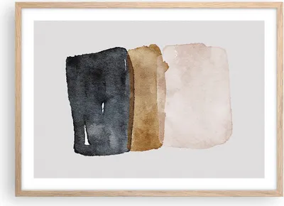 Produktbild von Gerahmtes Poster - Rahmen in heller Eiche - Abstraktion die Farben Aquarell - 70x50 cm - Wand Bild - Wanddeko - Wandbilder - Kunstposter - Wandposter - Bilderrahmen - Bilder - P2NAA70x50-4947