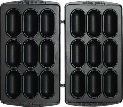 Produktbild von Syntrox Germany Wechselplatten für Multimaker Masto SM-1300W / MM-1400 – Antihaft, Langlebig (Nugget Brezel)
