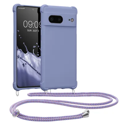 Produktbild von kwmobile Necklace Case kompatibel mit Google Pixel 7 Hülle - Cover mit Kordel zum Umhängen - Silikon Schutzhülle Lavendel