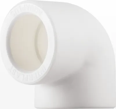 Produktbild von Ø 25mm, PPR Aqua Plus Winkel 90° in Weiß | Wasserrohr, Heizungsrohr Klimaleitung Fusiotherm