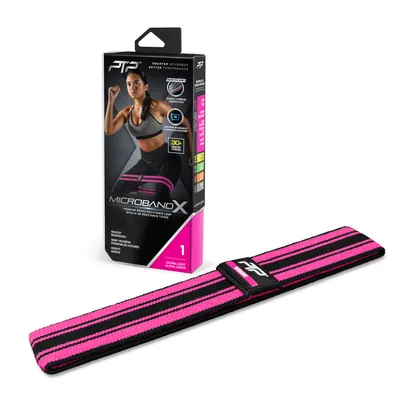 Immagine prodotto di Anello di resistenza intrecciato MICROBANDX Rosa ULTRALIGHT PTP