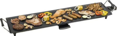 Produktbild von Bestron elektrischer Tischgrill, XXL Plancha-/Teppanyaki-Grillplatte mit Antihaftbeschichtung