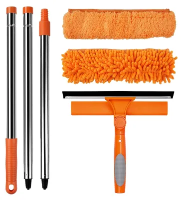 Zdjęcie produktu dla Skrobaczka do okien i narzędzie do usuwania trudnych zabrudzeń, z teleskopową rączką (151 cm)