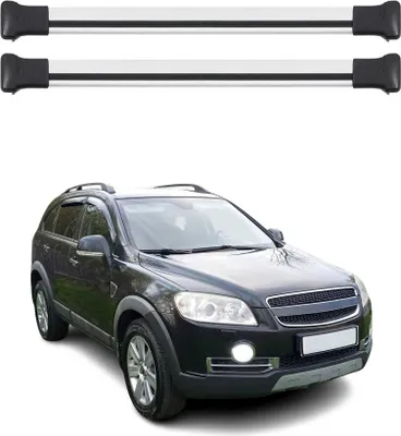 Zdjęcie produktu dla Bagażnik dachowy podstawowy do Chevrolet Captiva Sport 2006-2016 75kg aluminiowy srebrny 2szt