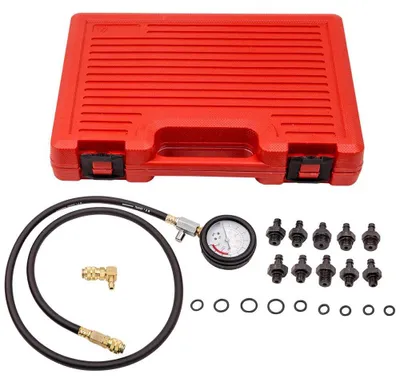 Produktbild von Motoröl Druckprüfkit - Ölpumpen Drucktester Diagnosegerät - Manometer 0–10 Bar 140 PSI - Für 4-Zylinder Motor - Schlauch Und Adapter