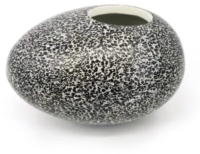 Produktbild von Vase (20x28x17,5cm), schwarz/weiß