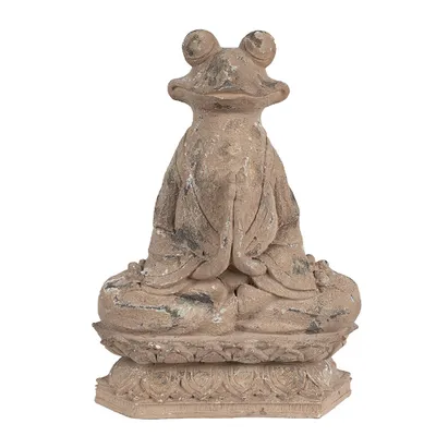 Produktbild von Clayre & Eef Dekorationsfigur Frosch 27x17x37 cm Braun Polyresin