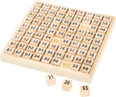 Immagine prodotto di Tavoletta per tabelline - Gioco di calcolo in legno 1x1 - 17 x 17 x 2 cm - Legno