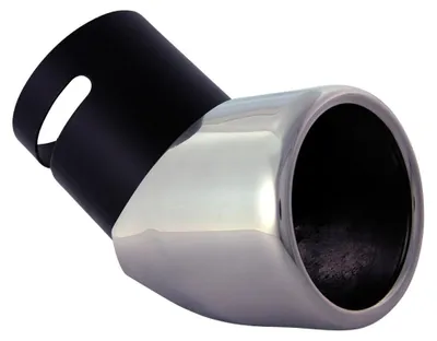 Image de Coude d'échappement de 50 à 70 mm, 9 cm, acier inoxydable chromé