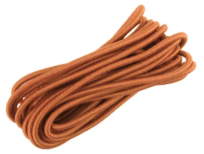 Produktbild von 3m Gummikordel 3mm Gummiband Gummischnur Hutgummi Rundgummi f. Bekleidung uvm., Farbe:orangebraun
