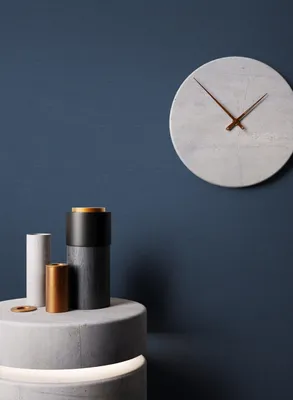 Produktbild von NEWROOM Tapete Blau Vliestapete Struktur - Unitapete Uni Textil Einfarbig Modern