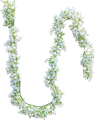 Produktbild von artplants.de Kunstpflanzen Schleierkraut Girlande LITAGO, weiß, 180cm - Kunstgirlande