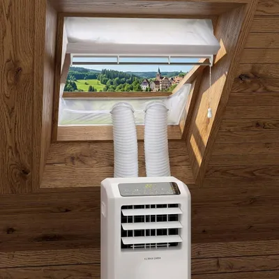 Produktbild von Dachfensterabdichtung 270 cm, 2 Schlauchöffnungen, für Velux, für Klimaanlage