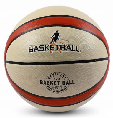 Produktbild von Basketball Gr 7 Outdoor & Indoor Trainingsball Robust Griffig Weiß-Ziegelrot Spiel
