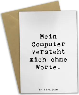 Produktbild von Mr. & Mrs. Panda Grußkarte Spruch Verständnisvoller Softwareentwickler - Weiß - Geschenk, Softwareentwicklung, Geschenke für Berufstätige, mit Herz, Beziehung, Beruf
