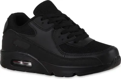 Produktbild von Mytrendshoe Damen Sportschuhe Laufschuhe Profilsohle Neon Schnürer 78871, Farbe: Schwarz, Größe: 40