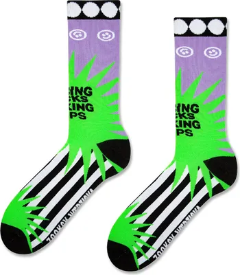 Produktbild von ZOOKSY - Bunte Socken mit Coole Motiv - FREEDOM I Größe: 36-40 I Fluoreszierende Motivsocken für Damen und Herren I Funky Socks I Lustige Strümpfe